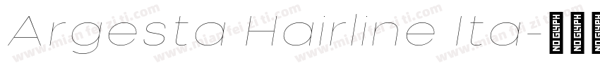 Argesta Hairline Ita字体转换